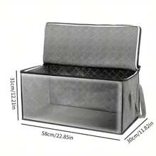 1pc Clear Window Large Capacity Storage Bag, Foldable Comforter Storage Box For Closets, Dust Cover Garment Packing Bag For Moving, Dorms And Rental Spaces