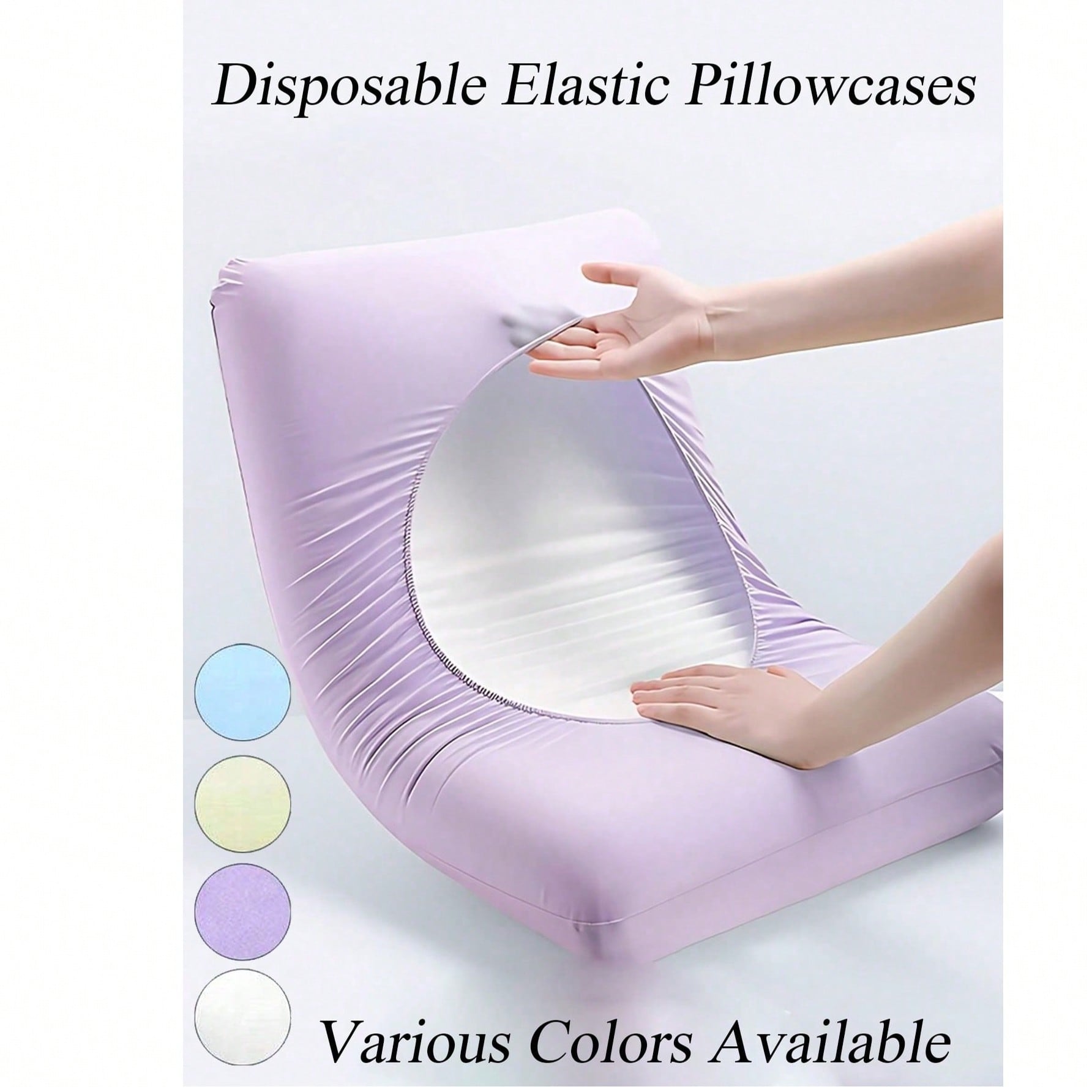PCS Fundas de almohada desechables suaves para viajes, fundas de almohada elásticas desechables, adecuadas para habitaciones de hotel, salones de bel