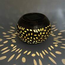 太阳能台灯 - 太阳能 LED 灯，白色金属桌面装饰，适用于书桌、露台、花园、小路、庭院、户外花园照明，适用于小路、庭院、露台