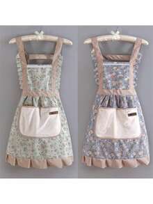 New Large Pockets Hairdressing Cloak Anti-Fouling Vest Hair Stylist Apron Kitchen Waterproof Home Cleaning Solid Color Apron - Multicolor - View 10