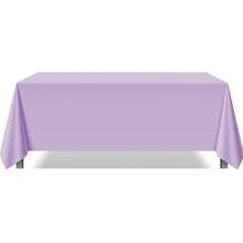 5pcs 137x183cm Disposable Solid Color Tablecloth Birthday Party Wedding Christmas Table Cover Wipe Covers Rectangle Desk Cloth Decor - Mauve Purple - View 2