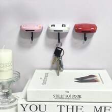1PC/2pcs Ride Car Open Headlights Key Holder Punch-Free Bedroom Wall Hook Decoration Birthday Gift For Boys