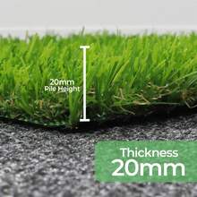 1 Roll 4mx1m Wear-Resistant, Aging-Resistant Artificial Grass Carpet, 20mm Pile Height Realistic Synthetic Fake Grass Outdoor Child And Pet Friendly Easy To Clean With Drainage Holes Astro Turf DIY Micro Landscape Home Decorations, Artificial Grass Mat Rug Patio Lawn Balcony Decoration - Green - View 4