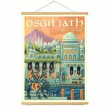 BAEMEFLE 1/3/20 Tranh in trên vải bố, chủ đề du lịch Tolkien, áp phích du lịch cổ điển vùng Trung Địa, trang trí phòng, tranh treo tường, trang trí phông nền sofa phòng khách, trang trí hành lang, trang trí nhà cửa, trang trí phòng ngủ, trang trí phòng tắm, trang trí phòng, trang trí văn phòng, trang trí trường học, quà tặng nghệ thuật - Nhiều màu - Xem 16