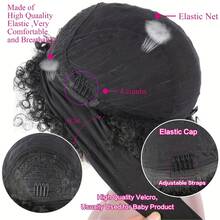 Short Afro Kinky Curly Wigs For Black Women With Headbands Attached Synthetic Replacement Wig Hair Afro Kinky Wig Headbands For Women - Multicolor - View 5