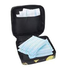 Bolsa de Armazenamento de Absorvente Higiênico com Estampa de Desenho Animado, Bolsa de Armazenamento Multifuncional para Viagens, Bolsa para Absorventes Higiênicos, Bolsa de Armazenamento Grande para Artigos de Higiene Pessoal, Absorventes Higiênicos, Maquiagem, Leve, com Estilo, Padrão de 26 Letras Iniciais