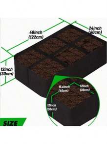 Raised Garden Planting Bed, Vegetable Planting Bag, Reusable Square, Large Capacity, Potato Planters Container, 4 Or 8 Grids
