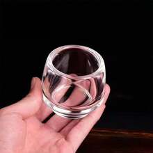 6 قطع/4 قطع/2 قطع مجموعة أكواب زجاج كريستال، فنجان شاي صغير، فنجان ابهام، فنجان لقمة واحدة، فنجان رئيسي، ديكور طاولة الشاي، شفاف، بتصميم حافة مستديرة، إحساس شفة مريح، ملمس ناعم، ضرورة منزلية