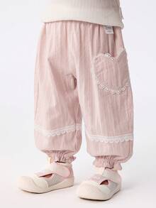 Balabala 嬰兒男童和女童防蚊褲，透氣柔軟 - 粉紅 - 查看 2