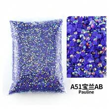 Bán buôn số lượng lớn nhựa Rhinestone thạch màu AB trong suốt AB 2mm, 3mm, 4mm, 5mm, 6mm mặt phẳng nghệ thuật móng tay trang trí quần áo - Nhiều màu - Xem 38