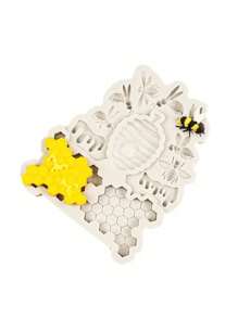 1/2/4pcs "Bee Theme Silicone Mold (Including Honeycomb/Queen Bee/Honey Bucket Design) - Non-Stick Baking Mold Suitable For Chocolate/Fondant/Soap/Jelly DIY Making, Multi-Function Cake Decorating Tool Suitable For Parties, Birthday Dessert Tables, Cupcakes, Cookies And Kitchen Baking Enthusiasts", Mother's Day, Father's Day, Wedding, Back To Schools Season, Graduation Season Supplies.
