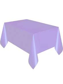 5pcs 137x183cm Disposable Solid Color Tablecloth Birthday Party Wedding Christmas Table Cover Wipe Covers Rectangle Desk Cloth Decor - Mauve Purple - View 1