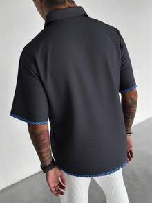 男士印花短袖休闲衬衫