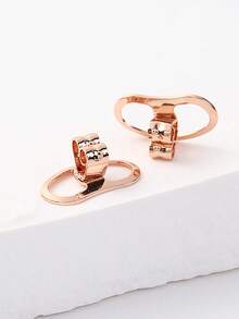 1 Pair Minimalist Copper Pig Nose Shape Ear Plugs, Fashion Auxiliary Ear Tunnels Prevent Ear Stretching, DIY Jewelry Accessories, Gift & Daily Use For Women - Pig Nose Ear Plug - View 17