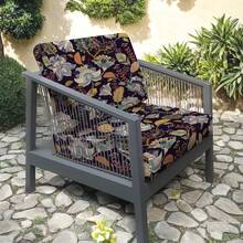 1 Pc Stretch Garden Cushion Cover, S/M/L Size, Suitable For Outdoor Sofa Cover Replacement, Washable Patio Furniture Cover - Multicolor - View 6