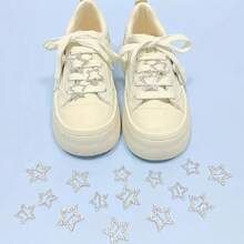 10/20/30/50/100pcs/Set Rhinestone Decorated Alloy Star Charms, Fashion Shiny DIY Shoe/Apparel Decorations, Suitable For Sneakers, Skate Shoes, Boots And Various Garments