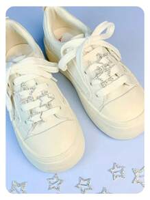 10/20/30/50/100pcs/Set Rhinestone Decorated Alloy Star Charms, Fashion Shiny DIY Shoe/Apparel Decorations, Suitable For Sneakers, Skate Shoes, Boots And Various Garments