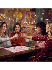 Adult Interactive Drinking Board Game - Fun Party Game For 2-6 Players, With 6 Colorful Game Pieces And 2 Red Dice, Suitable For Halloween, Christmas, Easter, Valentine's Day, Thanksgiving