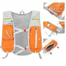 Lightweight Phone Holder Running Vest | Reflective Hi Vis Running Vest For Women & Men | Breathable Running Hydration Vest With Adjustable Straps | Camel Hydration Backpack Water Backpack(Only Backpack Without Bladder) - Orange Only Backpack - View 4