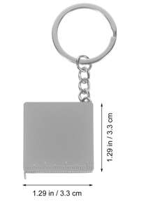 Spersonalizowany tekst, spersonalizowany, zwijany brelok ze stali nierdzewnej, kompaktowy i trwały, codzienny przyrząd pomiarowy