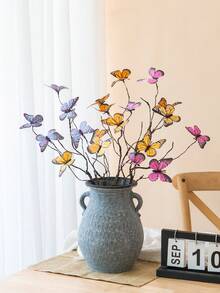 Bộ 1/2/4/6 cành hoa bướm nhân tạo sống động như thật, dây leo hoa bướm giả chân thực, thích hợp trang trí nhà cửa trong nhà/ngoài trời dịp Giáng sinh, trang trí bàn tiệc, đám cưới, tiệc tùng, cắm hoa và vòng hoa tự làm | Cây nhân tạo không cần bảo dưỡng - Nhiều màu - Xem 23
