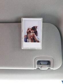 Colorful Car Sun Visor Photo Frame Clip, Personalized DIY Photo Decoration And Car Accessory, Couple Gift, Family Pet Memory Photo Frame Clip - XL - View 3