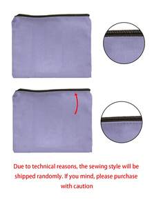 涤纶纤维字母印花拉链女士化妆包，收纳袋，化妆包印有“绝对不是一个装满”字母的包，送给情侣和家庭的好礼物，大学宿舍化妆品收纳学校用品旅行必需品化妆包节日必备化妆包小袋化妆品收纳袋节日冬季豹纹腊肠狗女士礼物 - 彩色 - 查看 11