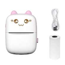 22pcs Mini Wireless Portable Photo Printer Black And White Printer, Mini Sticker Printer Compatible With IOS Android Non-Color Printing, Bluetooth - A - View 16