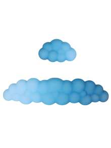 Cloud Wrist Rest, 2 Pieces Of Memory Foam Cute Cloud Palm Rest Keyboard With Non-Slip Base, Ergonomic Cloud Arm Rest Keyboard, Convenient For Typing Game/Laptop