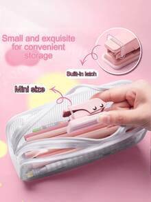 1个可爱金属单孔打孔机，多色迷你打孔机，适用于装订书籍、笔记本、DIY卡片文件纸，可在学校办公室使用 - 彩色 - 查看 4