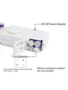 CS-101B Household Portable Electric Handheld Sewing Machine, Suitable For DIY Manual Sewing, Fabric, Clothing, Travel, Home, USB Power Supply And AA Battery Power Supply, Easy-To-Use Beginner Small Handheld Sewing Machine, Single Machine Size 8.2 "* 2.7" * 1.2 "(Note: Can Only Be Used For Thin Fabrics/The Color Of The Attachment Is Random) - Multicolor - View 4