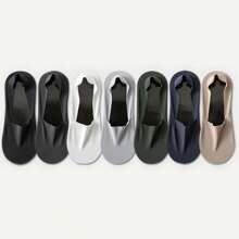 1/5/7 pares de calcetines casuales invisibles y transpirables para hombre, de colores múltiples, de corte bajo y con silicona antideslizante, para primavera/verano