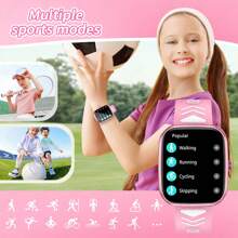 LIGE LIGE New Smart Kids Watch 1.75-Inch HD Square Large Screen, A Variety Of Fun Puzzle Games, HD Cameras, Video And Music Players, Audiobooks, Learning Cards, Alarm Clock Reminders, Waterproof, Birthday Gifts, Smart Watches For Boys And Girls