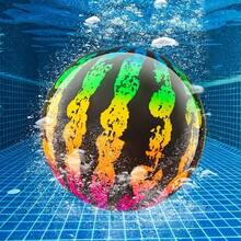 1pc Watermelon Shaped Inflatable Ball, Beach Ball, Outdoor Swimming Pool And Beach Interactive Balloon - Multicolor - View 2