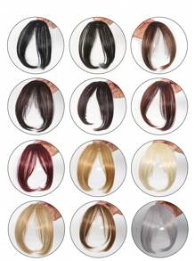 Synthetic Fake Air Bangs Natural Forehead Fake Fringe Hair Bang Wig Short Invisible Clip In Hair Extensions Hairpieces For Women