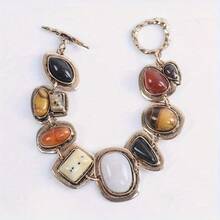 A New Women's Minimalist Design Bracelet With Fashionable Colorful Natural Stone Bracelet Suitable For Daily Wear - 混色 - 查看 2