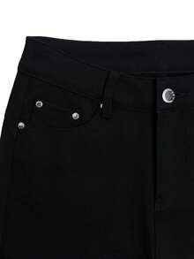 Woman High Elasticity Leggings With Narrow Feet Easter Pants - Black - View 9