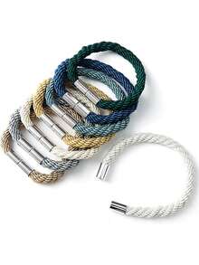 2pcs Modern Minimalistic Cylinder Magnetic Polyester Linen Twisted Rope Curtain Ties, Multiple Colors Available, Suitable For Curtain Fixing And Decoration - Multicolor - View 9