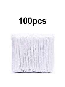 100pcs/50pcs Thick Disposable Hats, Kitchen Oil Fume And Hair Proof Food Caps, Shower Caps, Beauty Salon Specific Breathable Headgear, Disposable Hats, Work Caps, Kitchen Chef Catering Hats, Dust-Proof Headgear, Food Mesh Caps, Non-Woven Sanitary Headgear, Suitable For Dust-Free Workshops, Laboratories, Beauty Salons, Food Processing, Electronics Industry, Cleaning Work, Industrial Operations, Nail Art And Other Places