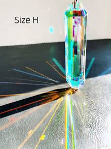 1 Stück großer Kristall Sonnenfänger Prisma, Glas Prisma zum Aufhängen als Sonnenfänger, Regenbogenerzeuger für Fenster, Balkon, Küche, Garten Dekoration, Feiertage, Feste