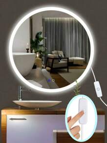 1pc 3.28ft-16.4ft LED Light Strip, 320 LEDs/M, Button Control, 3 Color Temperature Options, Suitable For Party, Room, Kitchen, Home TV, Household Decoration