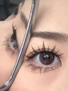 100 件/包浓密迷人的向日葵单根睫毛，自然卡通性感慵懒人形睫毛，睫毛簇，睫毛簇，单根睫毛，睫毛，假睫毛