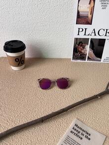 1pc Super Lightweight Children's Glasses, Comfortable Wear For Boys Girls, Fashionable For Photography, Party, Cycling, Travel, Sports, Unique Polygon Frame, Metal Glasses - Multicolor - View 8