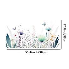 1 Stück Buntglas-Fensterfolie mit Frühlingsblumen, Fensterverkleidungsfolie mit geätztem Glas-Effekt, klassisch europäischer, farbenfroher Dekorfilm für Küche und Zuhause