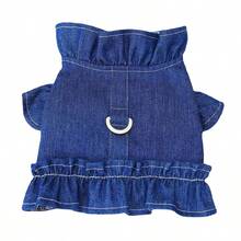 Dog Denim Vest Harness Pet Dress Chest For Small Dogs Accessories Puppy Item Chihuahua York Walking Outdoor Cat Pets Product - Blue - View 16