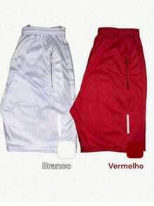 Kit2 MEN'S BERMUDA WITH REFLECTIVE LOGO THAT SHINES IN - 紅白色 - 查看 1