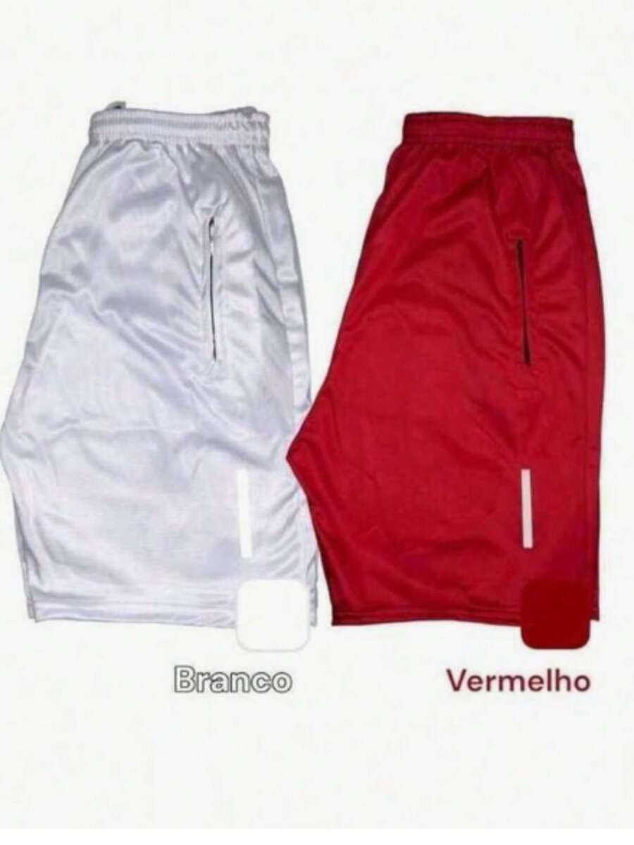Kit2 MEN'S BERMUDA WITH REFLECTIVE LOGO THAT SHINES IN - 紅白色 - 查看 1