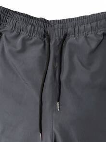 男士休闲工装短裤轻质夏季面料，拉链和图案印花口袋，适合休闲夏季运动男装骑行短裤男友返校 - 灰色 - 查看 4