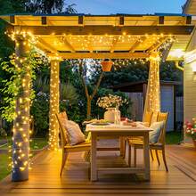 JMEXSUSS 200 LED String Lights Indoor Outdoor Clear Wire, Connectable Warm White Christmas Lights For Bedroom, 66 Ft Twinkle Fairy Classroom Light Plug In For Home Wedding Tree Yard Patio Decor - Yellow - View 5