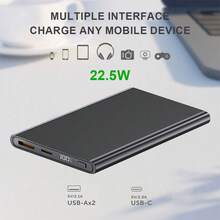 NetHong Power Bank 10000mAh Fast Charger 2 USB External Battery Pack For Mobile Phone UK - Black - View 6